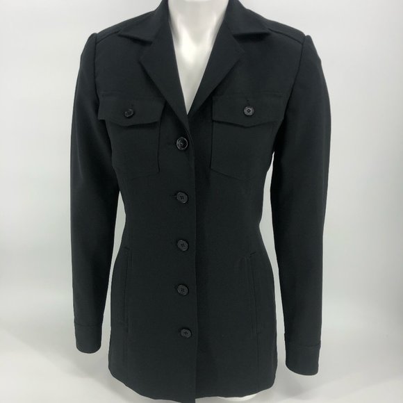 French Connection Black Structured Blazer Jacket 2 - Picture 1 of 8